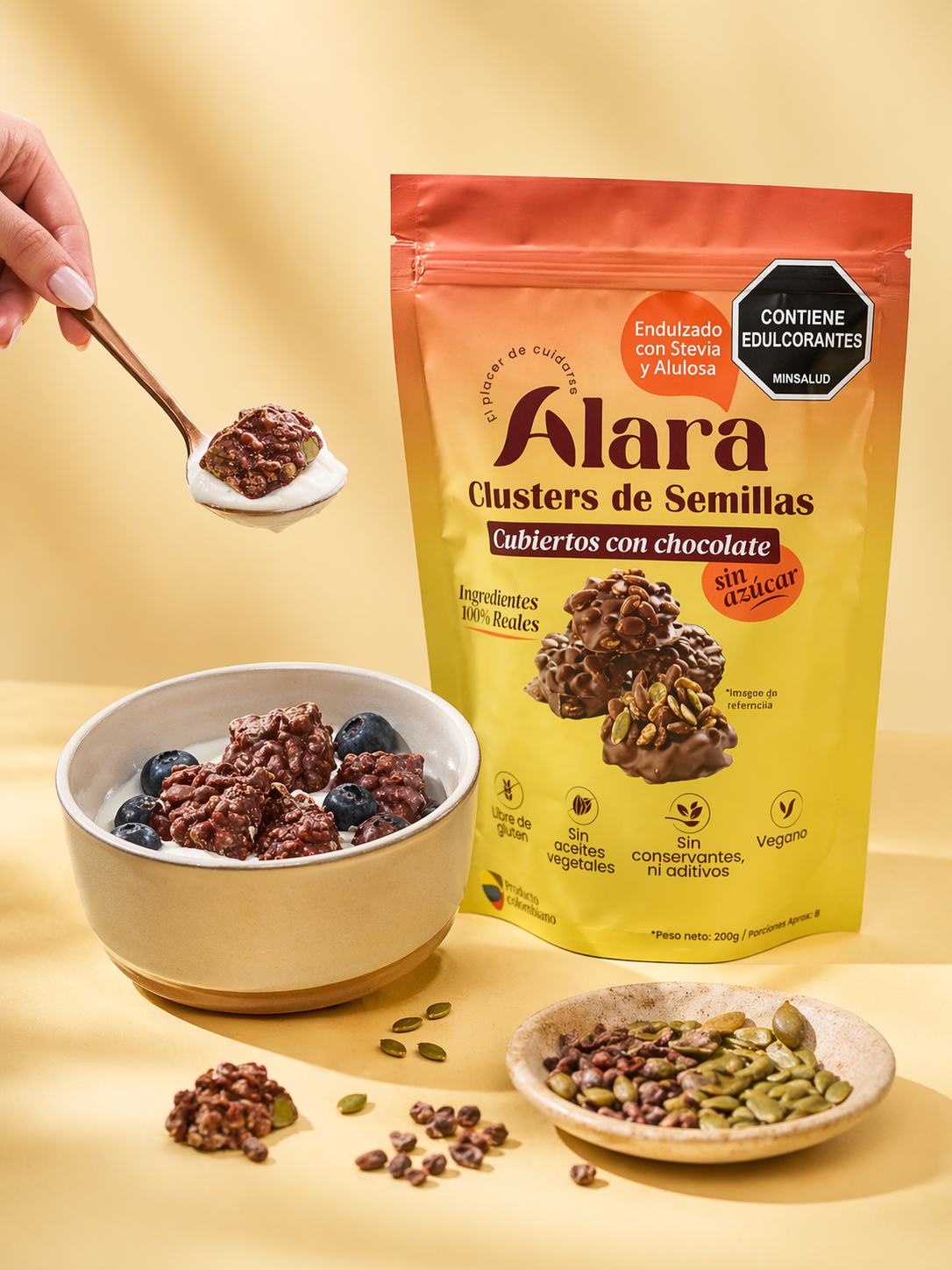 clusters de semillas sin azúcar x 200g | Alara saludable