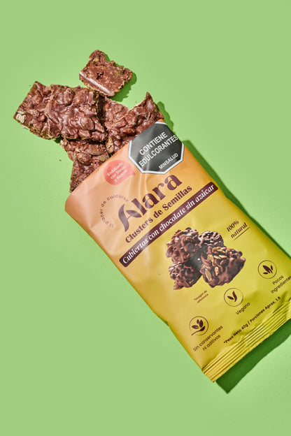 Ingredientes naturales clusters de semillas sin azúcar vegano Alara Saludable