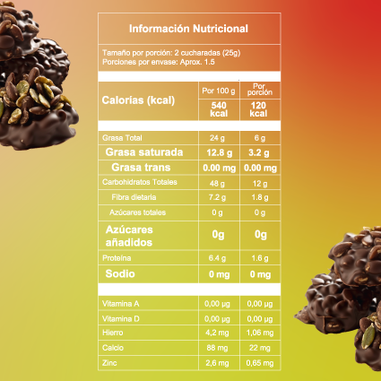 Chocolate sin azúcar con frutos secos snack saludable Alara Colombia