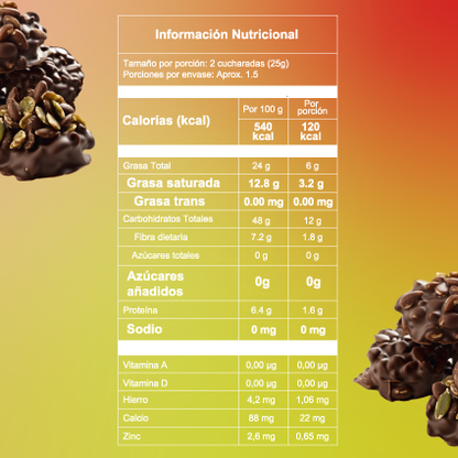 Chocolate sin azúcar con frutos secos snack saludable Alara Colombia